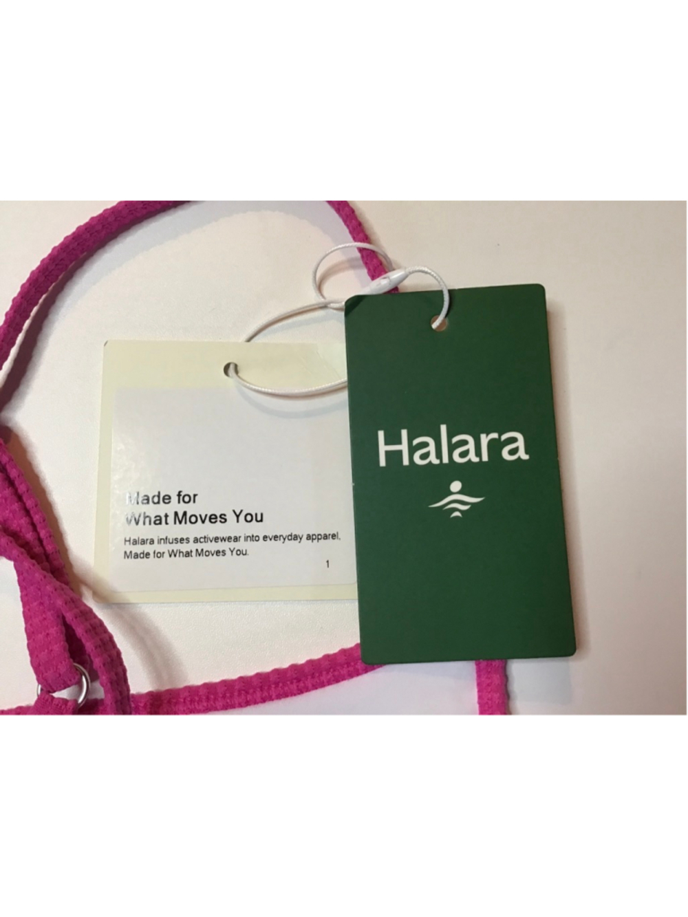 Halara Pink Ribbed Bikini Top M - Picture 6 of 7